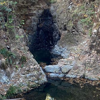 中山さんに切川二段の滝を案内してもらう
季節毎の魅力も教えてもらったのでまた来よ😊