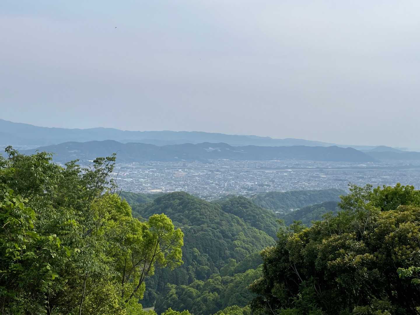 ベンチからは岩出市内が見えました