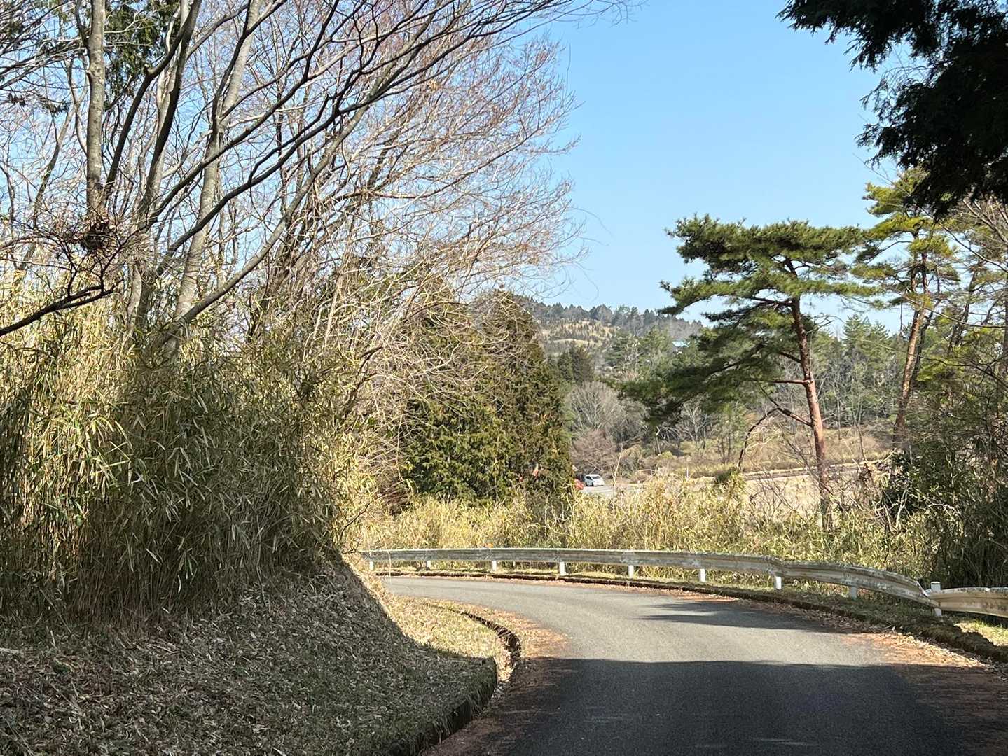 雨乞岳登山口の
車を停めた場所が見えて来た。