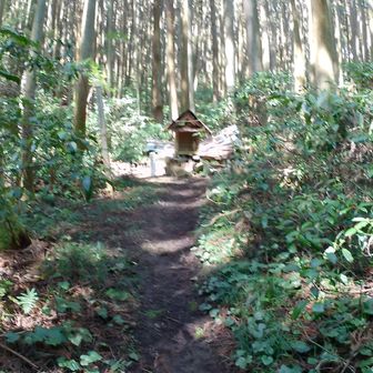 右奥に祠があった