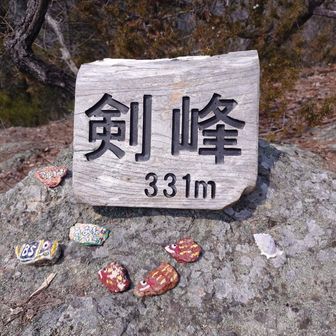 剣峰 とうちょー 🙌
歩いてきた和気アルプスを見渡せた 👍