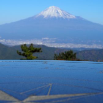 富士山も少し雪が増えたみたい