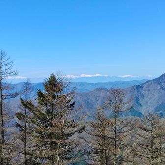 神奈川からは普段南アルプス見えないので、この景色はテンションあがるのです