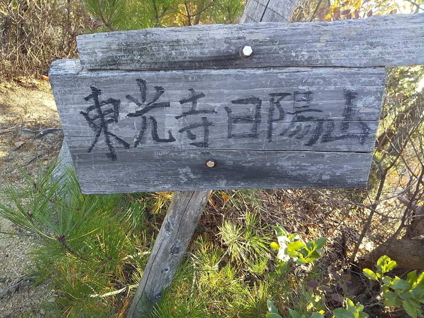 東光寺日陽山頂上プレート