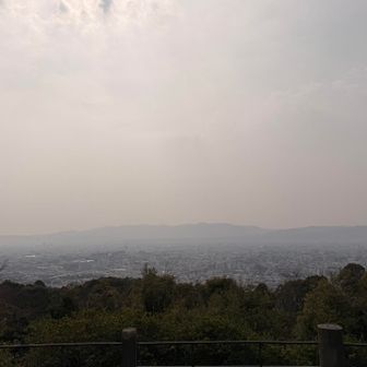 午後になって　より霞んできた
愛宕山が右手の三角と
教えて頂く😊