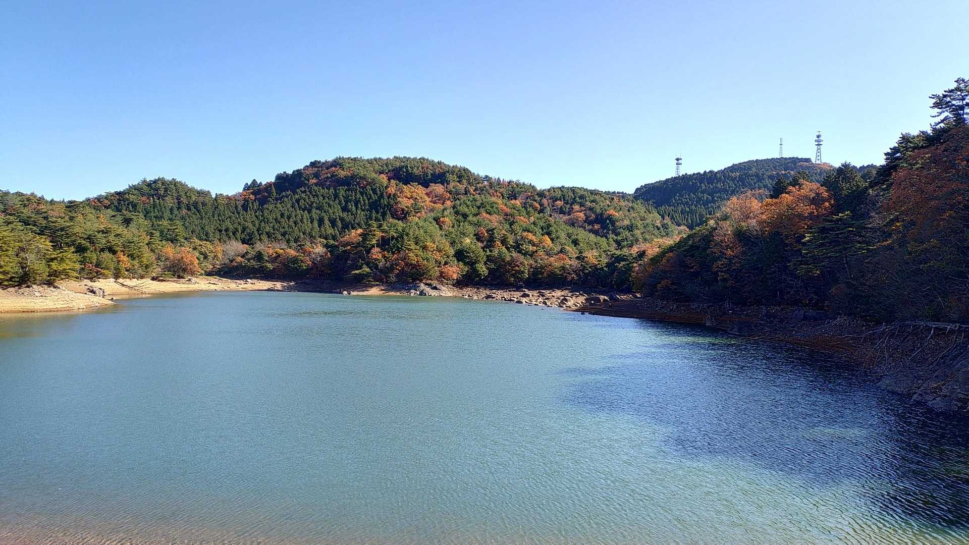 対岸も紅葉🍁