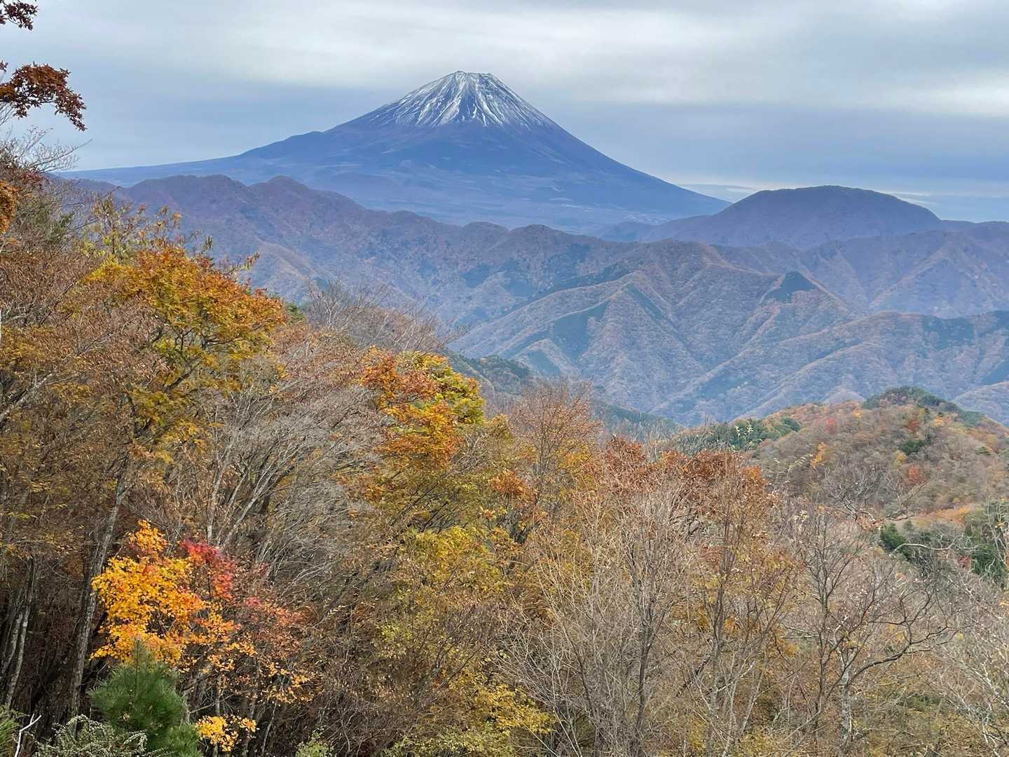 蛾ヶ岳山頂からの富士山🗻
絶景じゃん🍁