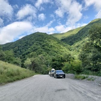 駐車スペースに到着