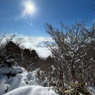 奈義の町は雲の下