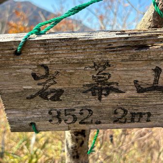 朽ちそうで頑張ってる岩幕山プレート！いぶし銀の風貌