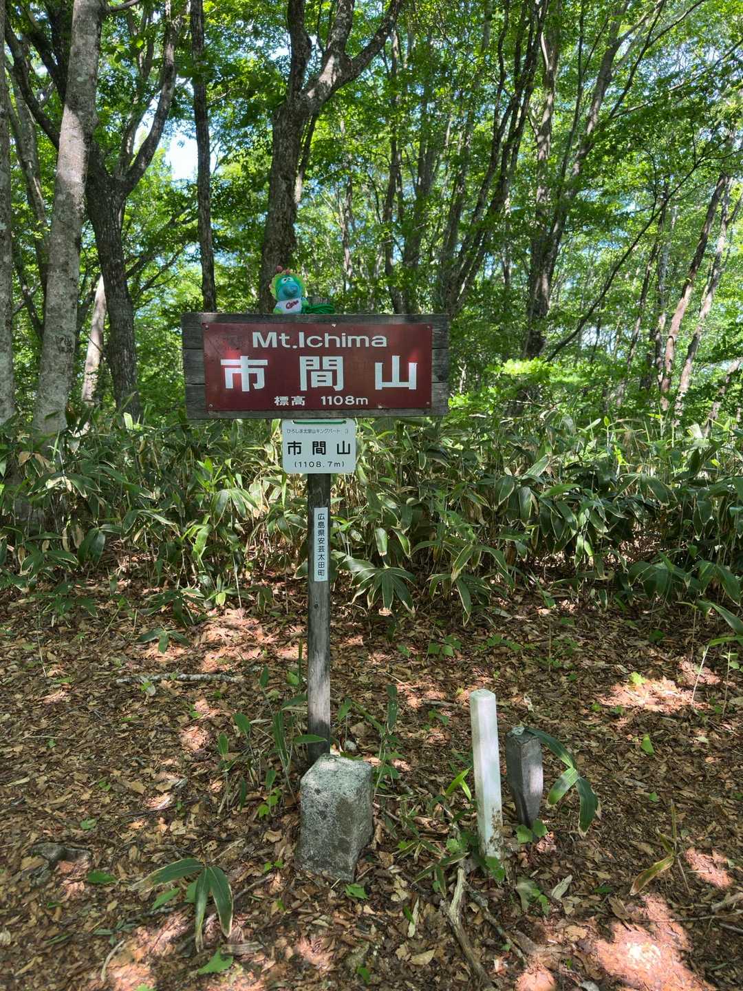 市間山に到着、展望はありません。
市間山三等三角点
1105.5ｍ
