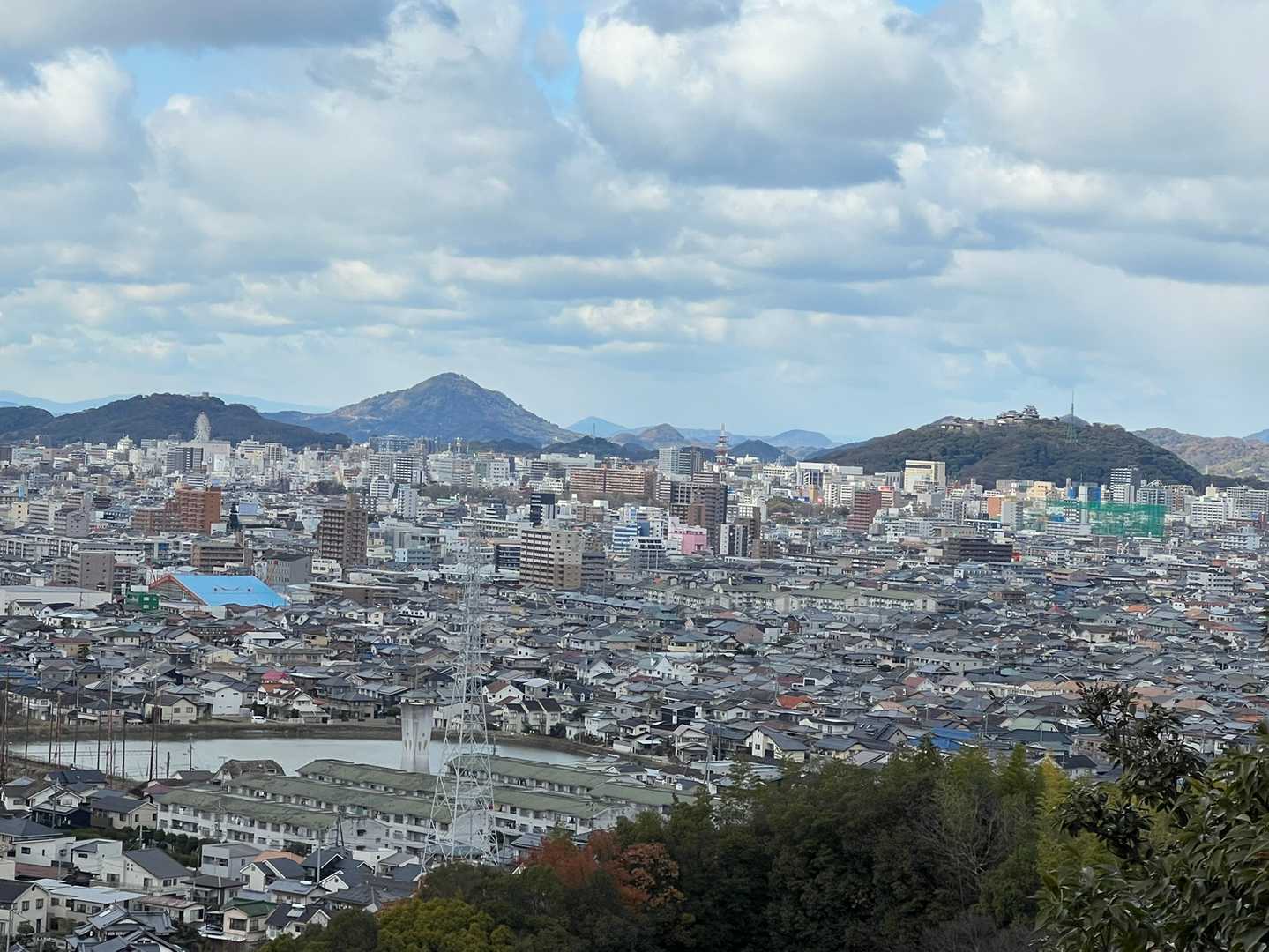 右側に見えるのは松山城です🏯