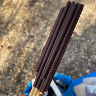 せっかくの細ポッキーが全部固まってぶっとくなっとるやないかい