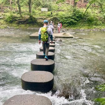 ドレミファ橋♪ 水量が多くてよりスリル