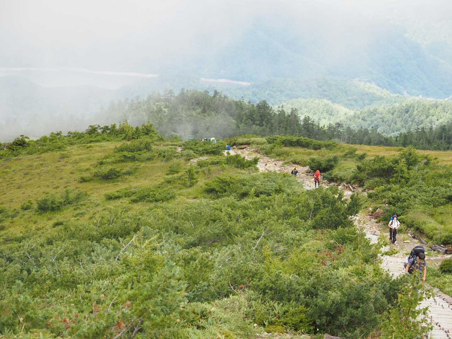 黒部五郎岳-中俣乗越-赤木岳-北ノ俣岳-薬師岳登山口 縦走コースの写真