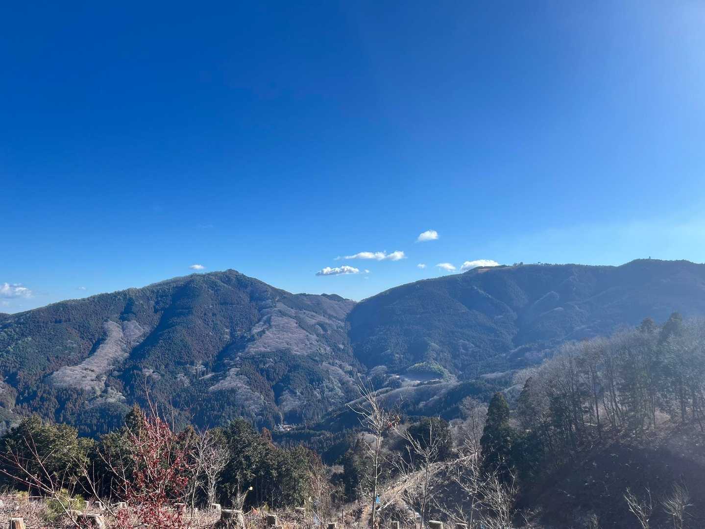 通ってきた笠山と堂平山⛰