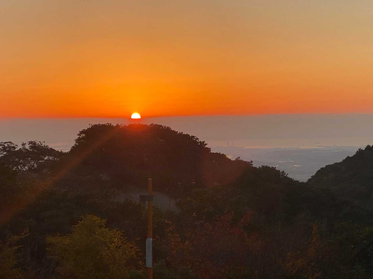 石榑峠スタート時にちょうどご来光🌅