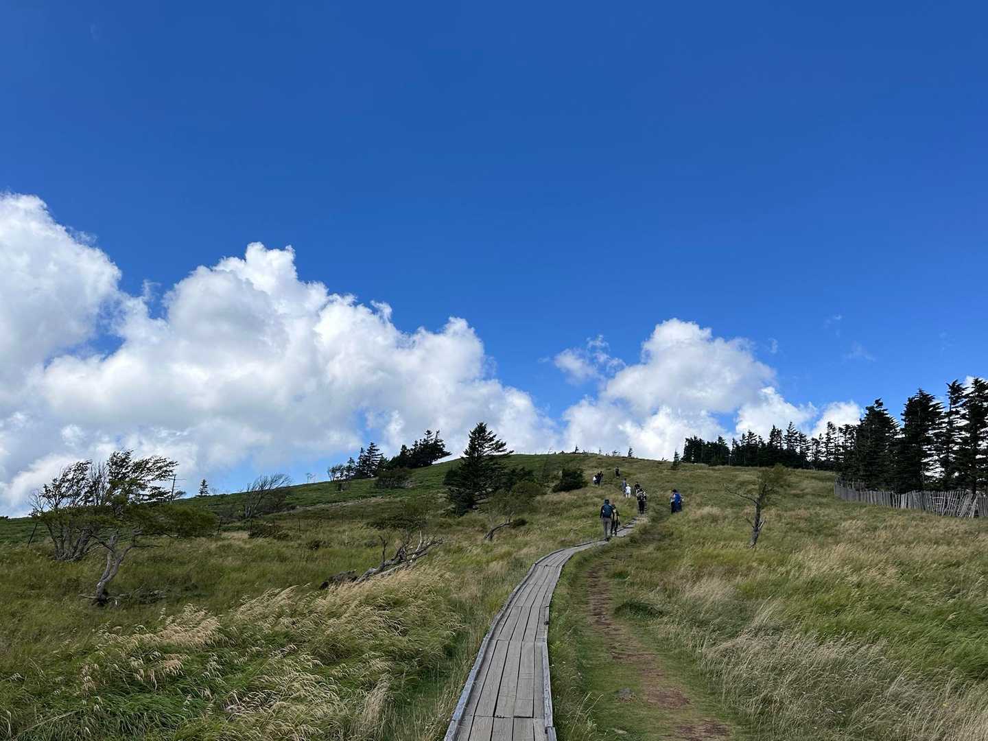向こうに見えるのが牛伏山