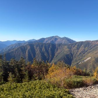 未踏の荒川三山方面。来年には行きたいなぁ🤔
