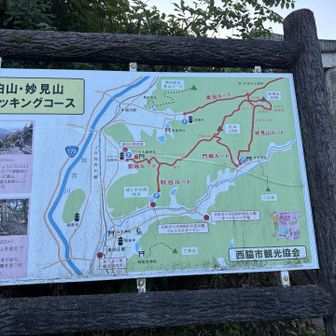 鳥居横の案内板
前坂ルートでいきます