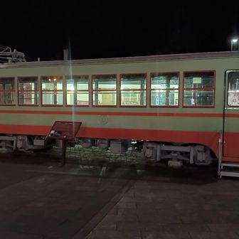 東武日光駅前
昔走っていた路面電車が展示されてます