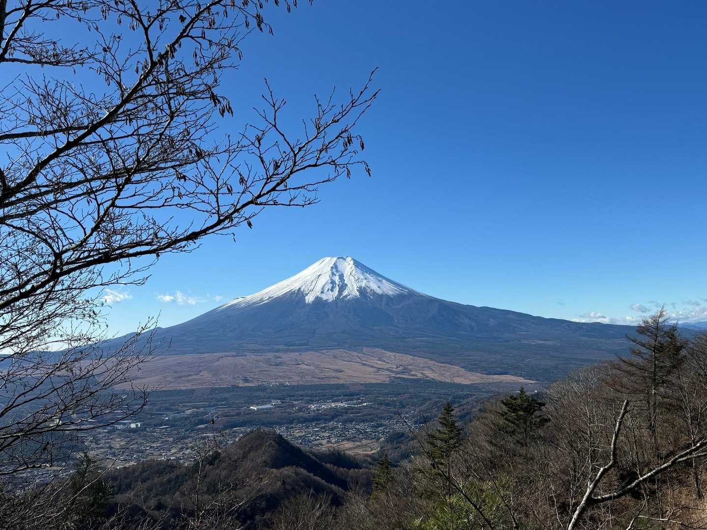 山頂はハイカーさんで大賑わいでした

下りもずっと富士山を見ながら。。。