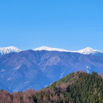 北岳から農鳥岳アップ
農鳥から白峰南稜の稜線も
手前は櫛形山