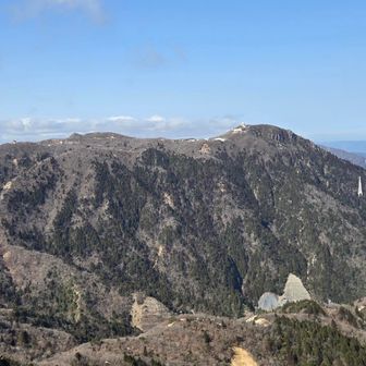 正面に御在所岳