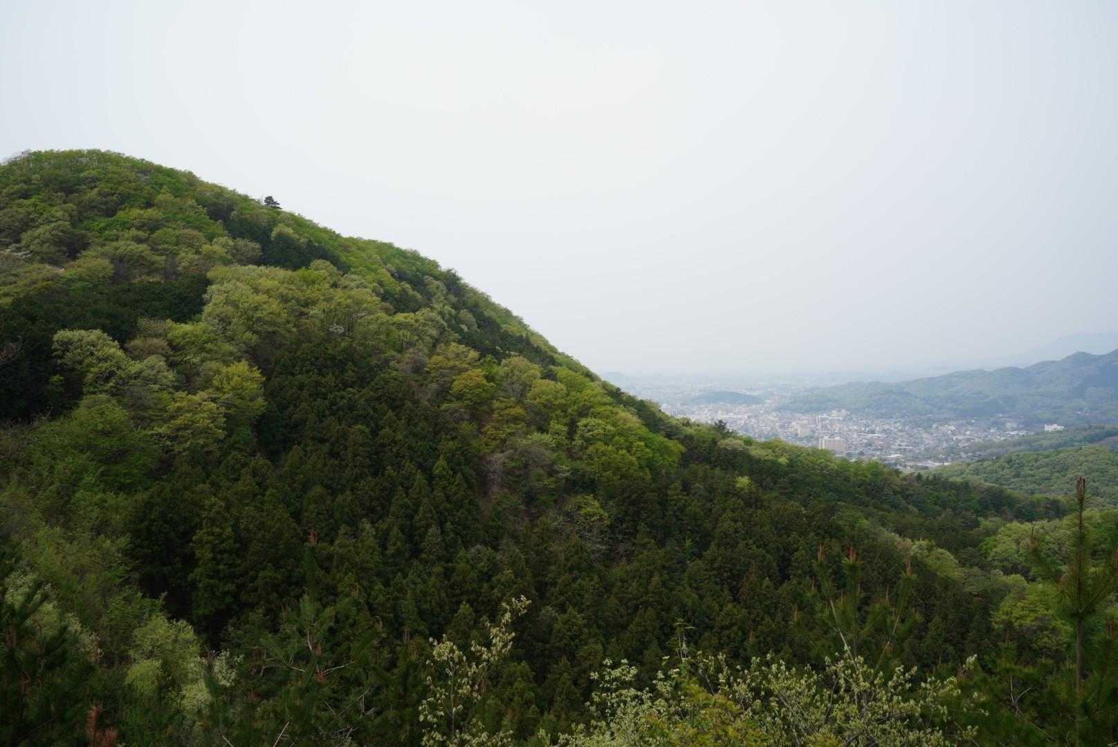 ヤシオ山から降りた所　景色良き
ヤシオツツジはまだつぼみな感じ