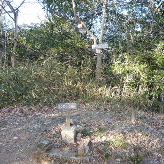 山頂です。二等三角点「松尾山」、標高314.98mです。