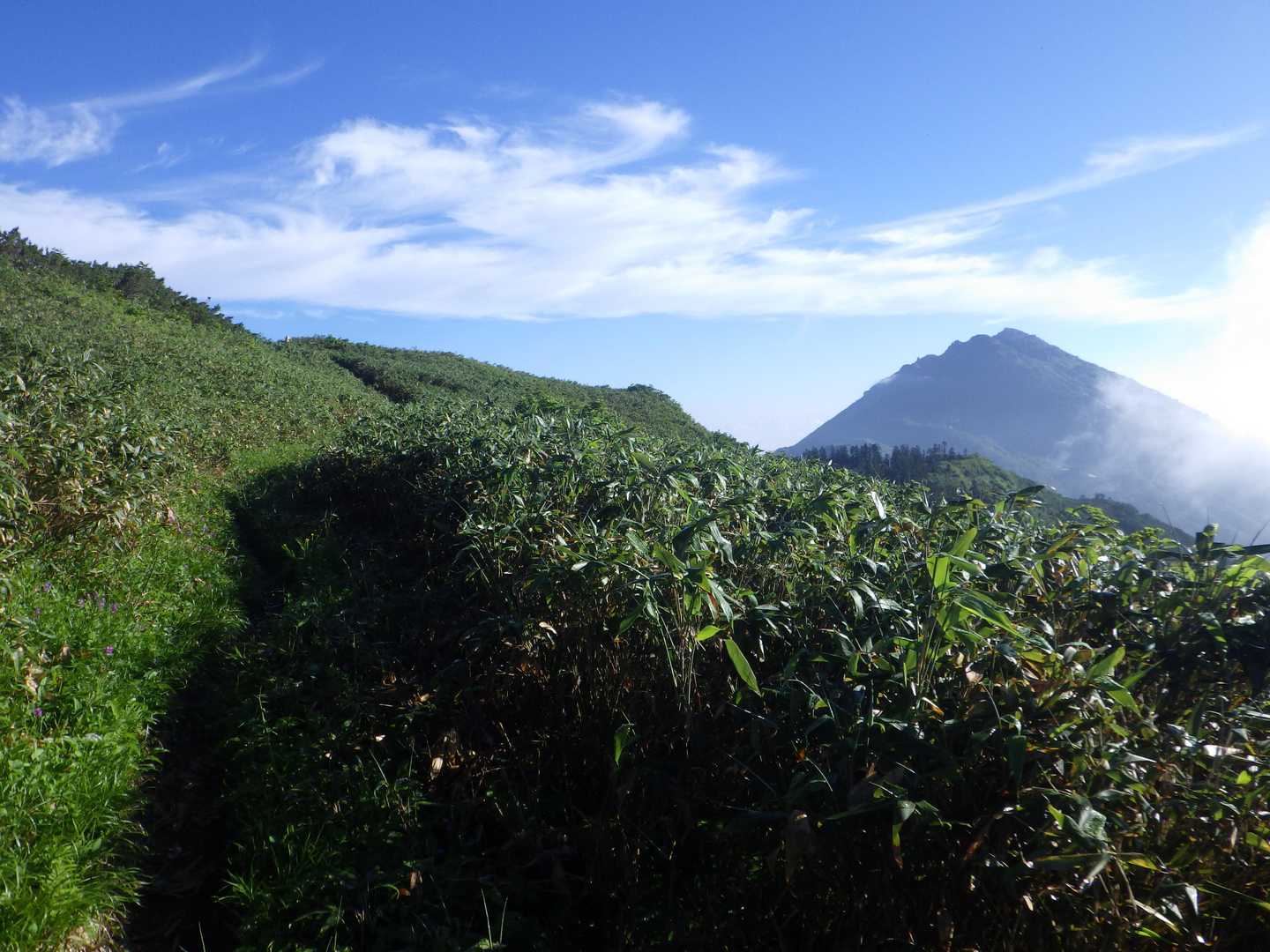 焼山が見えてきた