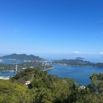 展望台から弓削島方面