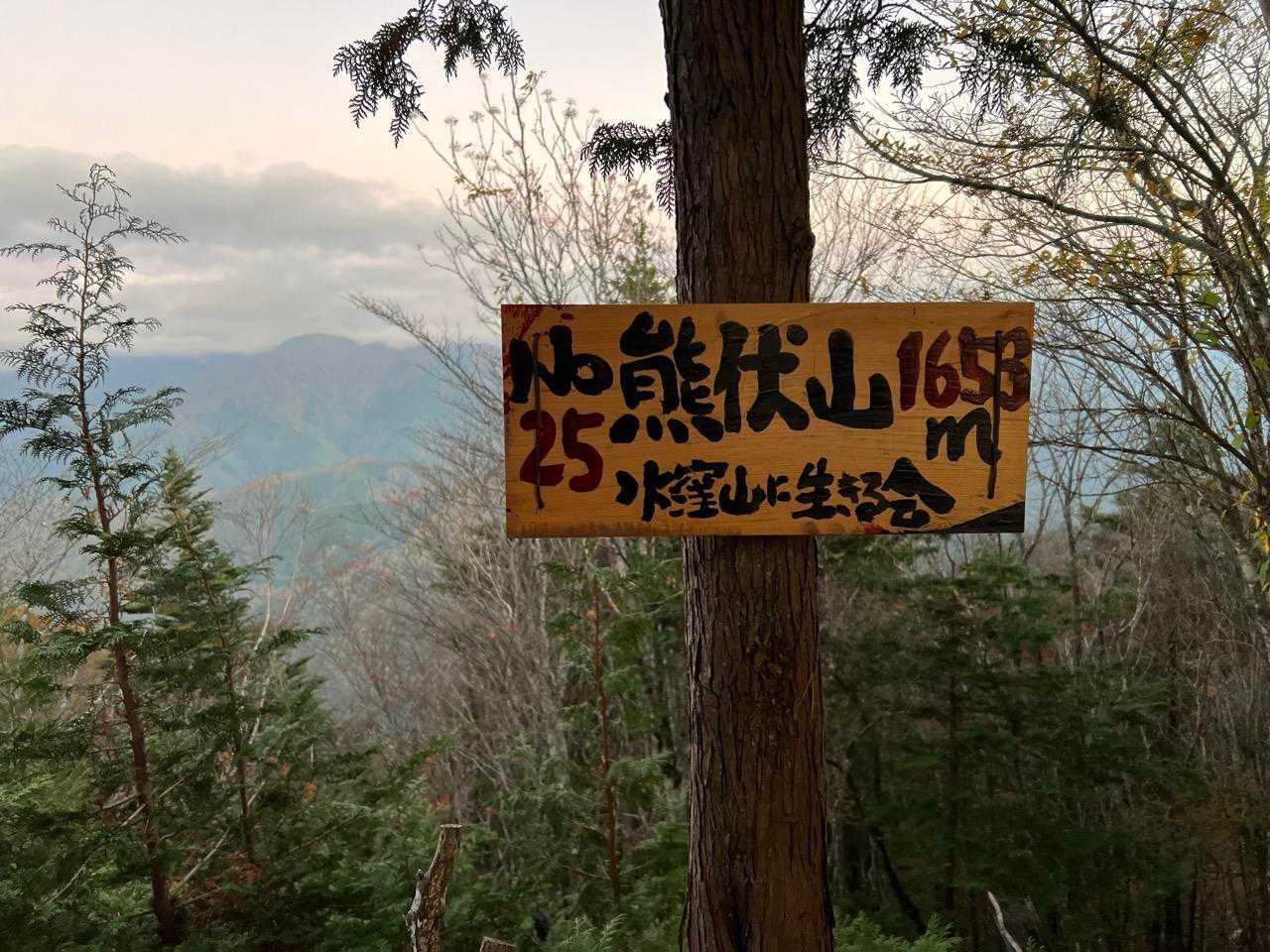 遊歩道入口-青崩峠-青崩の頭-前熊伏山-熊伏山 往復コースの写真