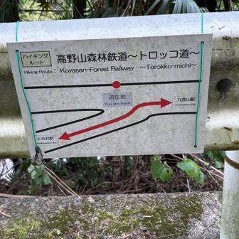 分岐点に看板があります