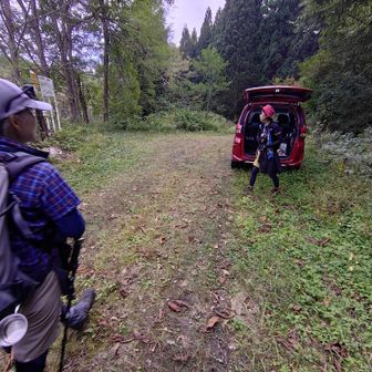駐車場到着