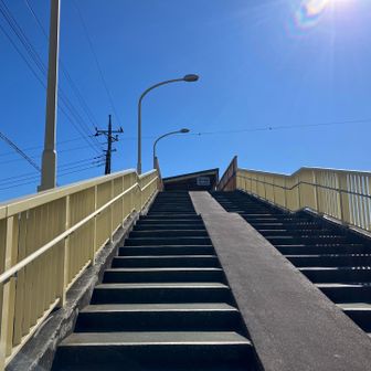 桜沢駅到着。2階から入る駅なんだね。熊谷駅経由で静岡帰ろう