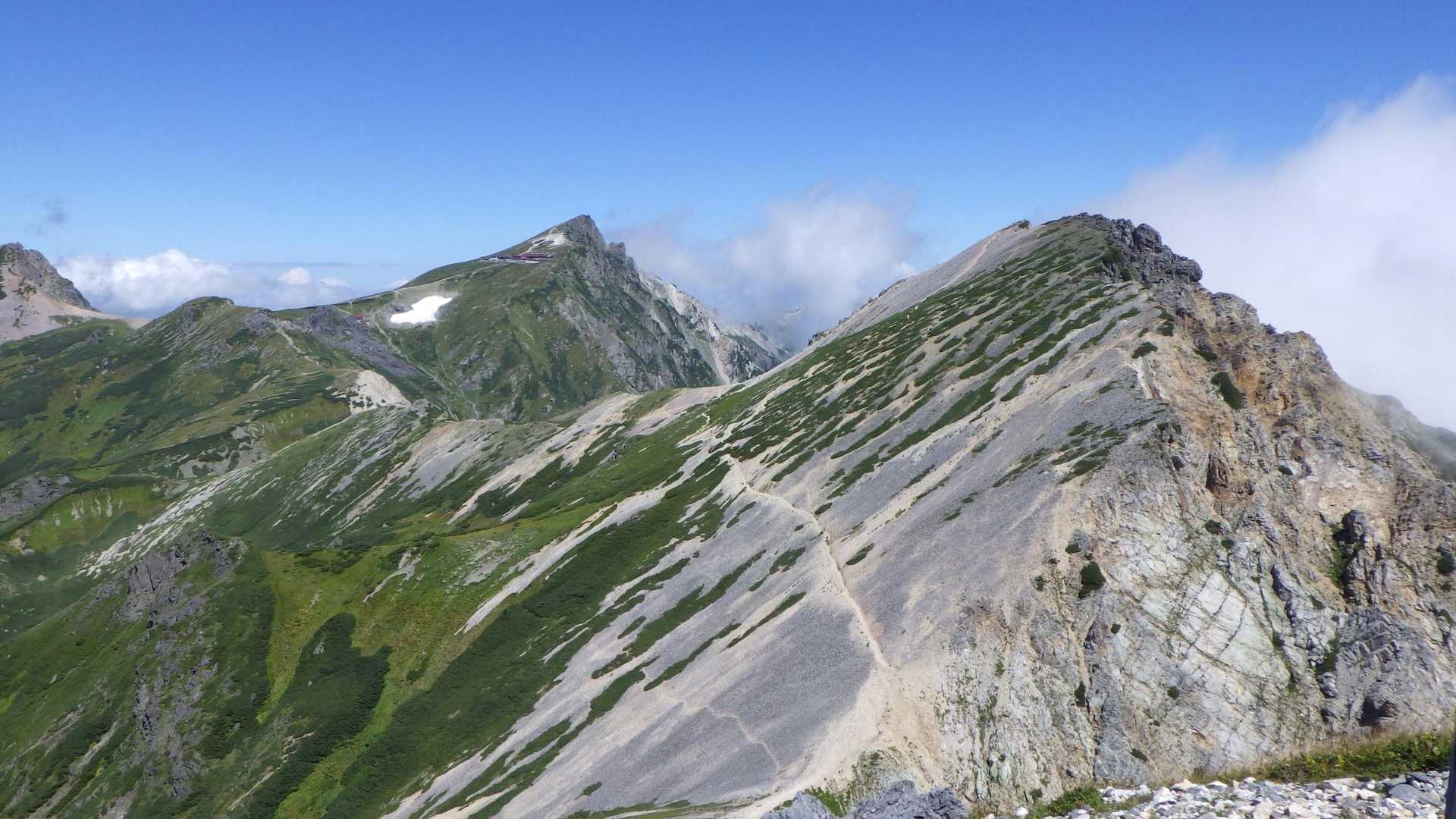 丸山-杓子岳-白馬鑓ヶ岳-猿倉登山口 縦走コースの写真