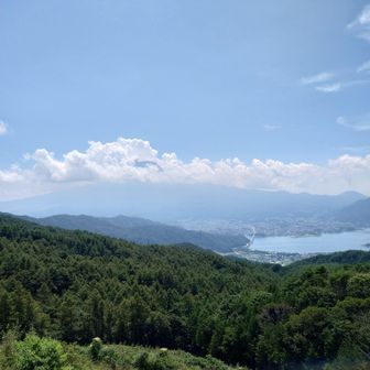林道ダウンヒルの途中でも眺望のある場所がありました。