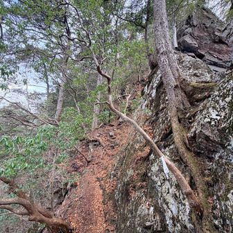 天地山へのアプローチは、中々の急登！