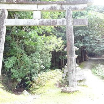 石鳥居に到着、鳥居はくぐらず右側の道から歩いてきました