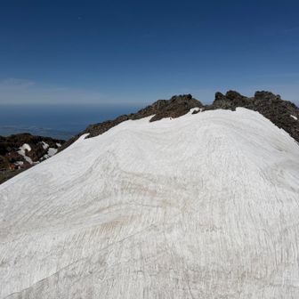 まだまだ残雪多い新山ドーム