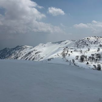 歩いてきた稜線