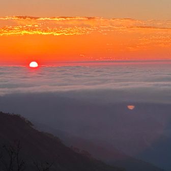 夕焼けと日没をみんなで見た。美しかった。
