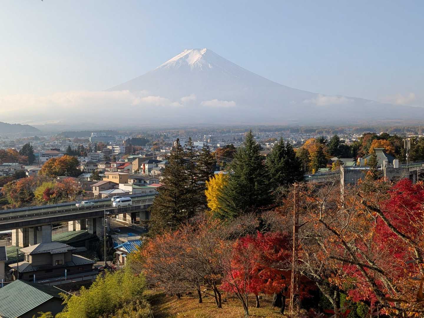 下吉田駅-新倉富⼠浅間神社-新倉山-霜山-天上山-富士見台 縦走コースの写真