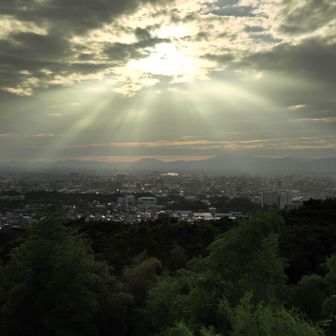 吉見岳の夕景❗️