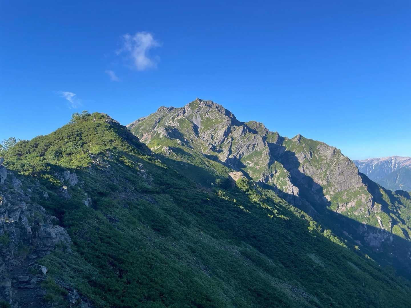 スバリ岳は剱岳に少し似てる