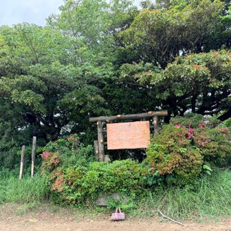 良い感じの道とゴルフ場の横を通って山頂。