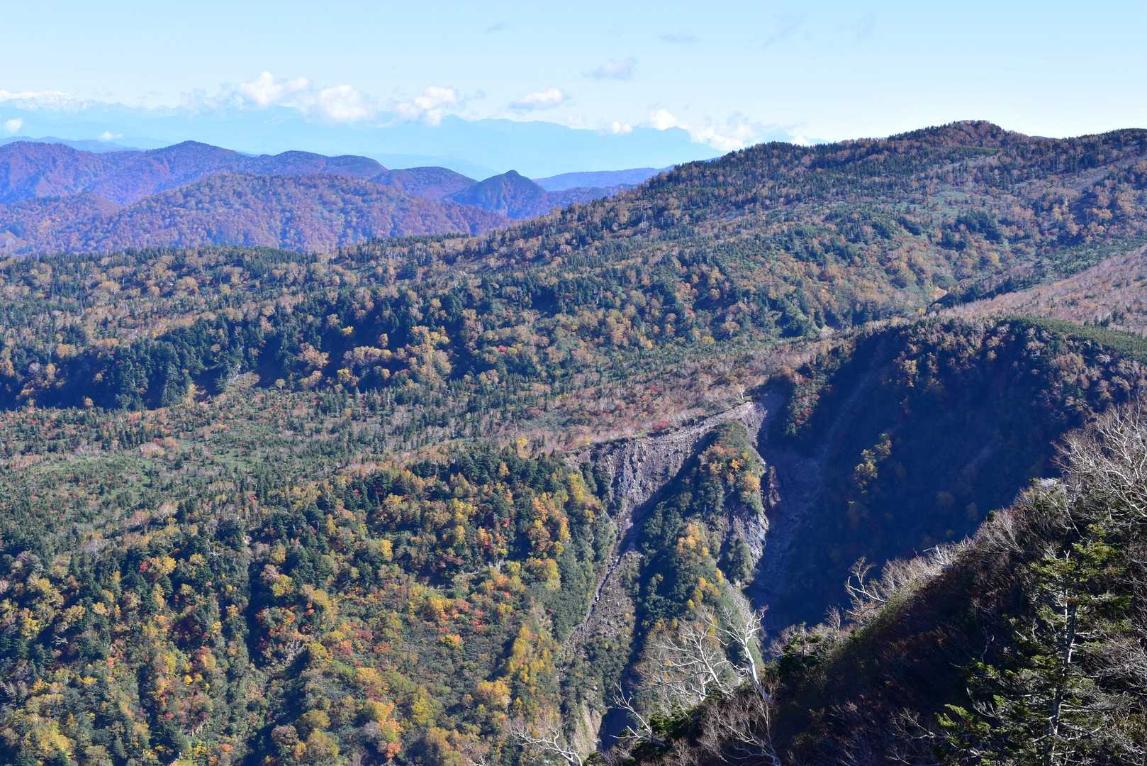 清浄ｹ原と△の山が間名古の頭2113m