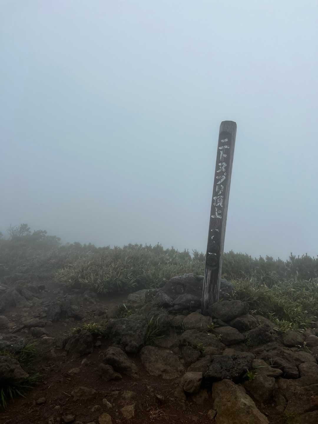 登頂　眺望はない