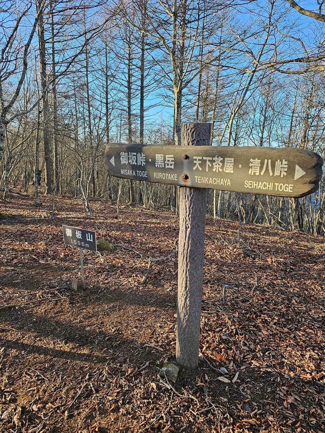 やっと御坂山へ着いた⛰️
風が強いのですぐに引き返します🏃‍♂️